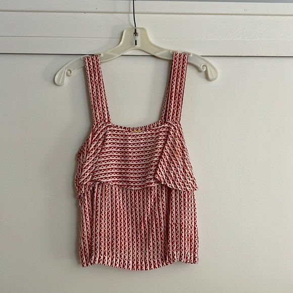 ROBERTA ROLLER RABBIT Orange Batik Alix Fedelia Tank Top Size: XS MSRP $95 - Picture 1 of 14